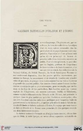 2. Pér. 25.1882: Une visite aux Galeries nationales d'Irlande et d'Écosse