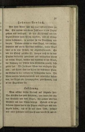 Zehnter Versuch.