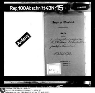 Jurisdiktionsstreit zwischen der Stadt Fürstenau und landesherrlichen Beamten