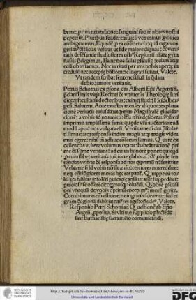 Ut tandem scribat sententiam suam in quodam dubio, amore veritatis.