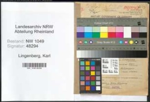Entnazifizierung Karl Lingenberg , geb. 07.02.1907 (Konstrukteur)