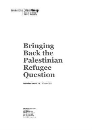 Bringing back the Palestinian refugee question