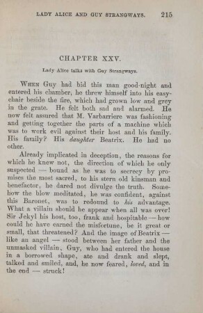 Chapter XXV. Lady Alice talks with Guy Strangways
