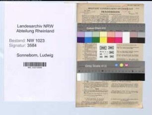 Entnazifizierung Ludwig Sonneborn , geb. 25.07.1904 (Verw.Oberinspektor)