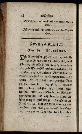 Zweytes Kapitel. Von den Ehrenstellen.