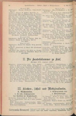 II. Die Handelskammer zu Kiel.