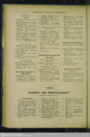 VIII. Handels- und Gewerbekammer