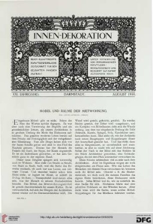 Möbel und Räume der Mietwohnung