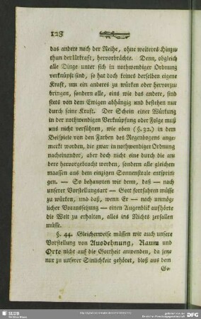 §. 44. [So auch kein Raum, oder Ort]