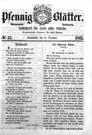 No. 52, Sonnabend, den 21. December