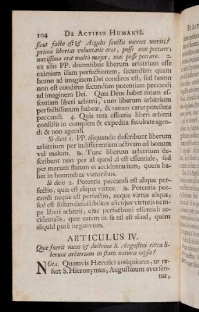 104-111, Articulus IV