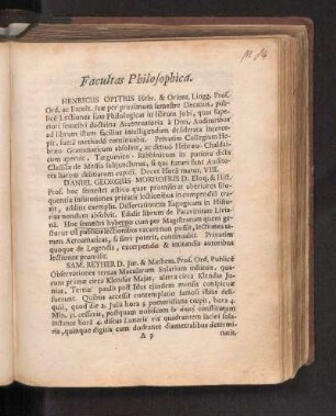 Facultas Philosophica.
