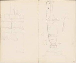 Reiseskizzen aus Athen, Venedig und Padua: Ansicht, Schnitt, Detail (aus: Skizzenalbum 4)