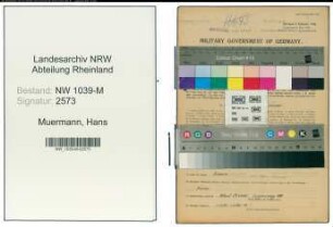 Entnazifizierung Hans Muermann , geb. 03.02.1912 (Chemotechniker)