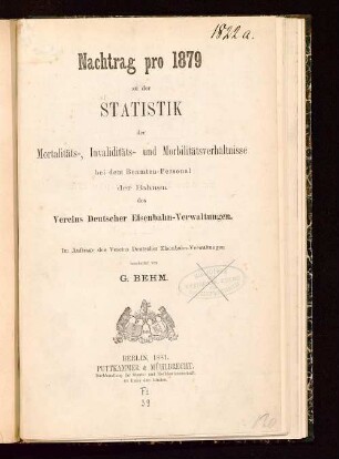 : Nachtrag pro 1879