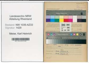 Entnazifizierung Karl Heinrich Meise , geb. 20.11.1900 (Bergmann)