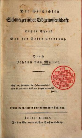 Der Geschichten schweizerischer Eidgenossenschaft ... Buch. 1, Von des Volkes Ursprung