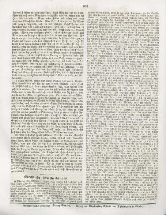 664 Kirchliche Mittheilungen