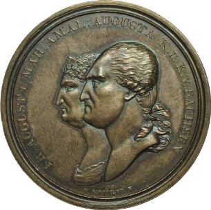 König Friedrich August I. - Goldene Hochzeit mit Königin Maria Amalie Auguste