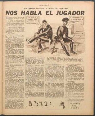 Nos habla el jugador : Cada hombre encierra un mundo de problemas