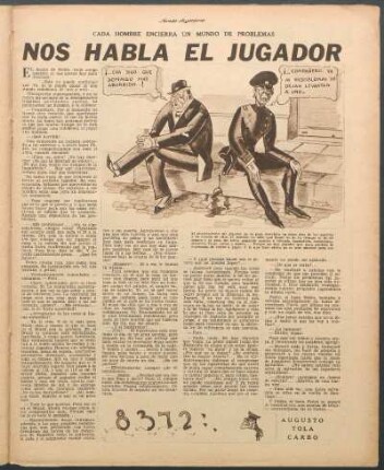 Nos habla el jugador : Cada hombre encierra un mundo de problemas