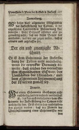 Der ein und zwanzigste Abschnitt. - Der fünf und zwanzigste Abschnitt.