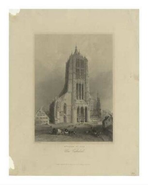 Münster.Westfassade. Um 1835