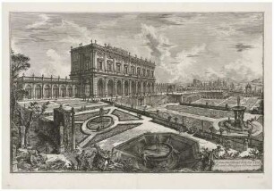 Veduta della Villa dell'Eminentissimo Signor Cardinale Alesandro Albani (Ansicht der Villa Albani), aus der Folge "Vedute di Roma"