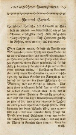 Neuntes Capitel