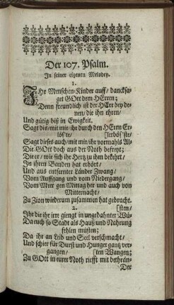Der 107. Psalm. - Der 110. Psalm.