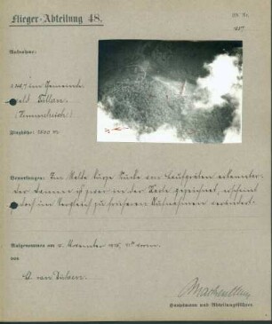 Foto von Laufgräben bei der "Höhe 346,7" im Gemeindewald Füllern (Himmelreich) (Luftbild)