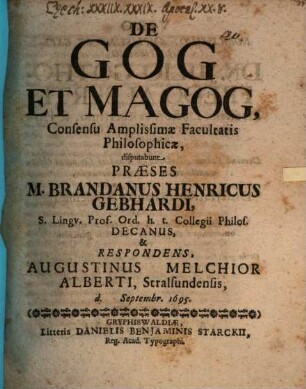 De Gog et Magog