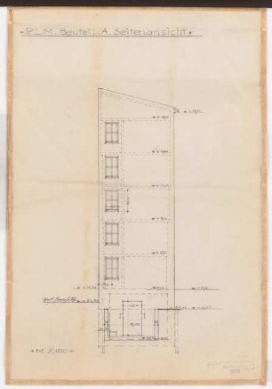 Reichsluftfahrtministerium, Berlin: Schnitt Anschluss an »Preußenhaus« 1:100
