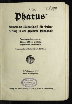 3: Pharus - 3.1912, Halbjahrband 1