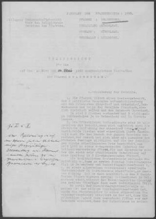 Belsenberg-Hermuthausen: Pfarrbericht 1933
