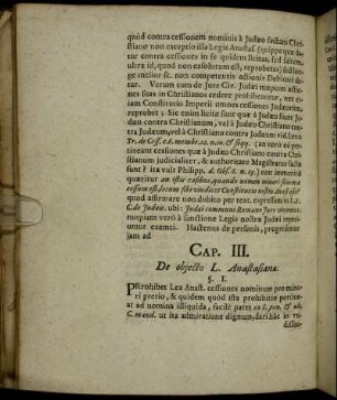 Cap. III. De objecto L. Anastasianæ.