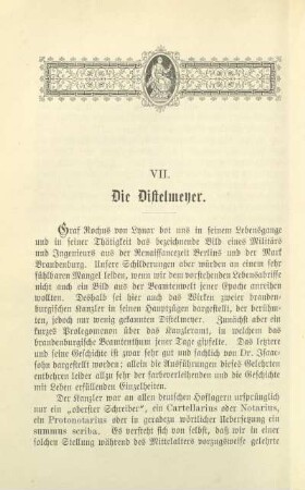 VII. Die Distelmeyer