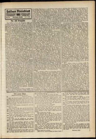 Zweite Ausgabe vom Samstag, den 31. Juli 1915.