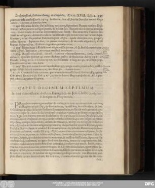 Caput Decimum Septimum. In quo demonstratur doctrina Evanbelica de Iesu Christo [...] è Scripturis Propheticis.