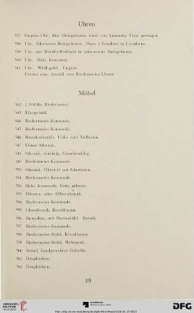Uhren (Nr.337-341)
