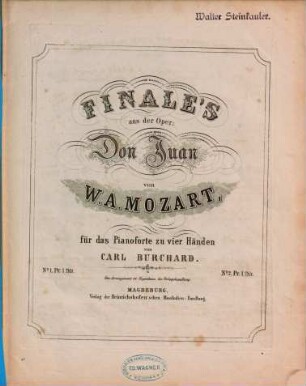 Finale's aus der Oper Don Juan : KV 527, 2. Zweites Finale