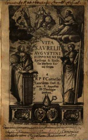Vita S. Avrelii Avgvstini Hipponensis Episcopi & Ecclesiae Doctoris Eximij