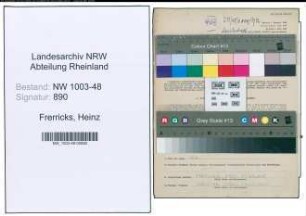 Entnazifizierung Heinz Frerricks , geb. 03.03.1913 (Angestellter)