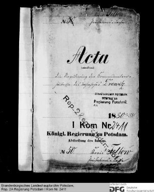 Regulierung der Kommunalabgabenverhältnisse des Bahnhofs Drewitz, Kr. Teltow