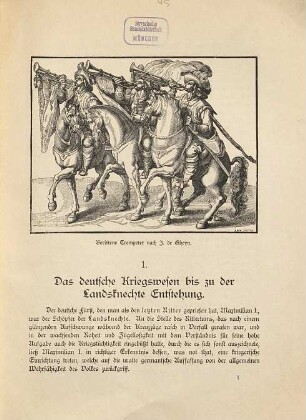 Die deutschen Landsknechte : ein Kulturbild