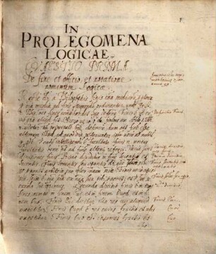 Leonardi Henigii S. J. commentarius in Aristotelis Organum - BSB Clm 27854