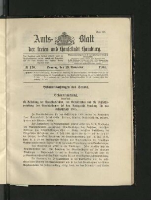 No. 170, 13. November 1904.