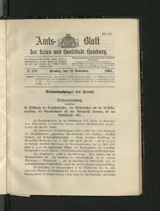 No. 170, 13. November 1904.
