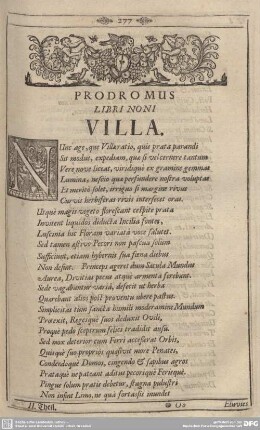 PRODROMUS LIBRI NONI VILLA.
