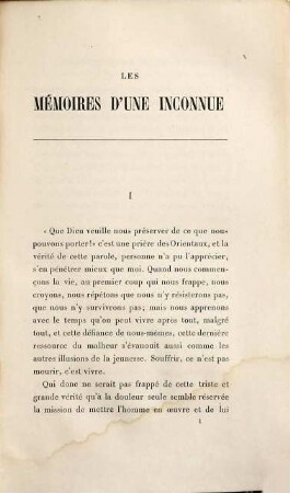 Les mémoires d'une inconnue : publiés sur le manuscrit original 1780 - 1816